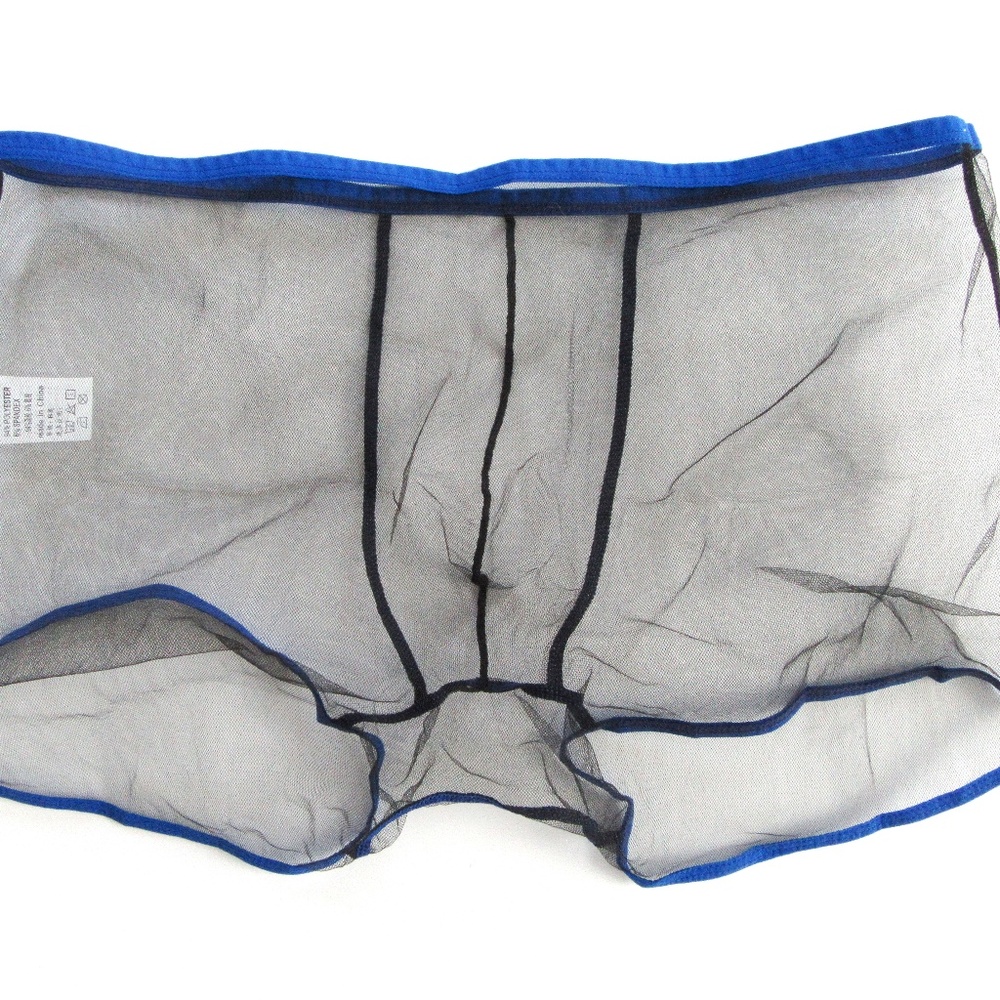 Black & Blue Mesh Boxer Brief - Picture 2 of 7